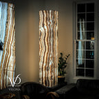Sahara Onyx Floor Lamp - Large - 63"H x 12"W - Square - #2