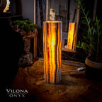 Sahara Onyx Lamp (Cylinder Table Lamp #15)