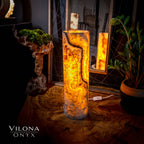 Sahara Onyx Lamp (Cylinder Table Lamp #16)