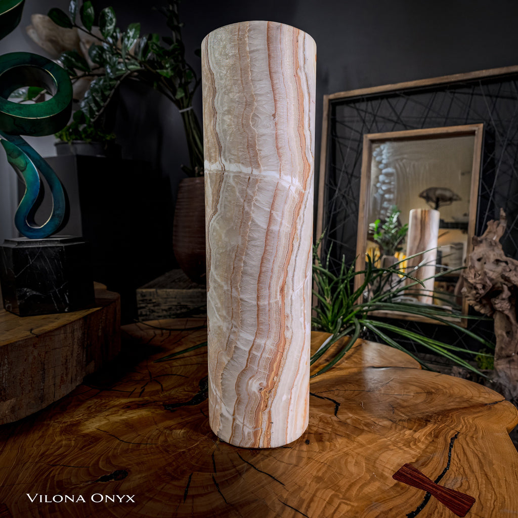 Sahara Onyx Lamp (Cylinder Table Lamp #6)