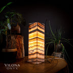 Sahara Onyx Square Crystal Table Lamp #2