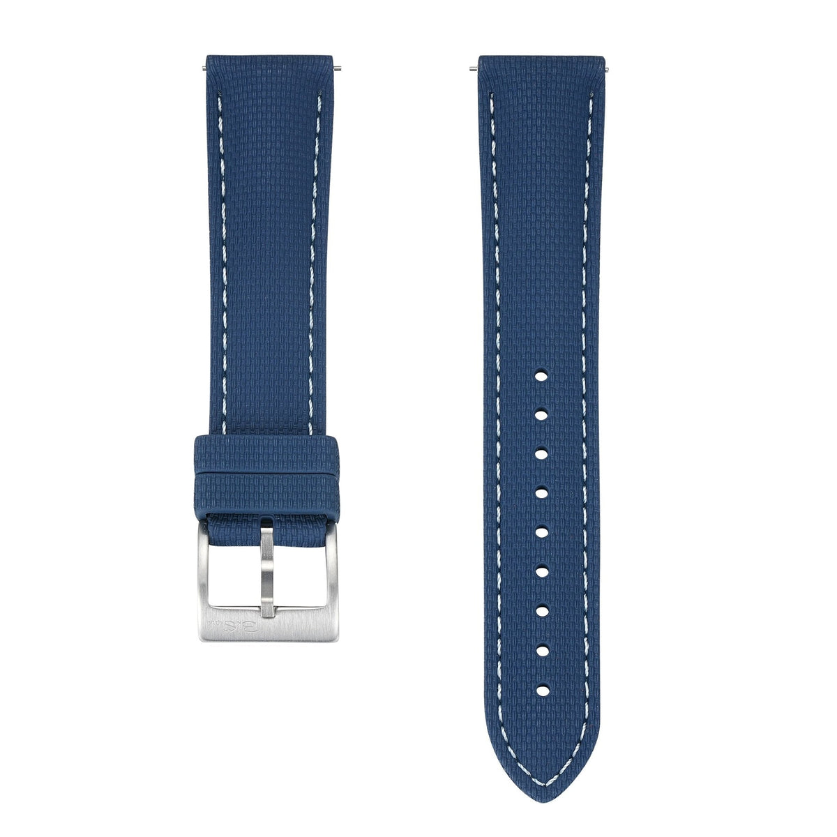 Sailcloth Rubber Buckle - Blue/White