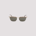 SAINT LAURENT Metal Sunglasses with Squared Frames for Men