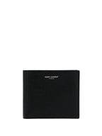 SAINT LAURENT Mini Bifold Wallet with Signature Embossing