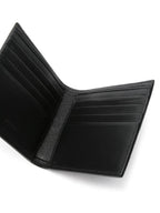 SAINT LAURENT Mini Leather Wallet with Crocodile Embossed Detail