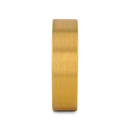 AUDEN Gold-Plated Flat Brushed Tungsten Wedding Ring — 4mm, 6mm & 8mm