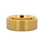 AUDEN Gold-Plated Flat Brushed Tungsten Wedding Ring — 4mm, 6mm & 8mm