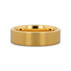AUDEN Gold-Plated Flat Brushed Tungsten Wedding Ring — 4mm, 6mm & 8mm