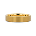 AUDEN Gold-Plated Flat Brushed Tungsten Wedding Ring — 4mm, 6mm & 8mm
