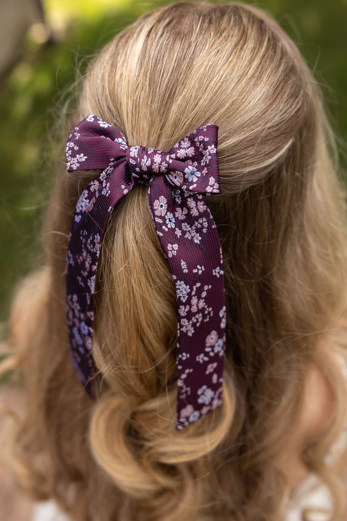 Sangria Floral - Lady Hair Bow
