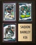 Saquon Barkley Philadelphia Eagles Fan Gift Plaque 8x10 3 Cards Topps Donruss Panini 2024 2025 2026
