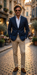 Sartorio Windowpane Virgin Wool-Silk Sport Jacket