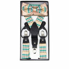 Vittorio Farina Men's Paisley Clip End Suspender with Silver Hardware in Gift Box: 70% Polyester & 30% Elastomer