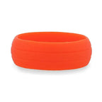 FIRE Dual Groove Silicone Ring for Men and Women Orange Comfort Fit Hypoallergenic Thorsten - 8mm