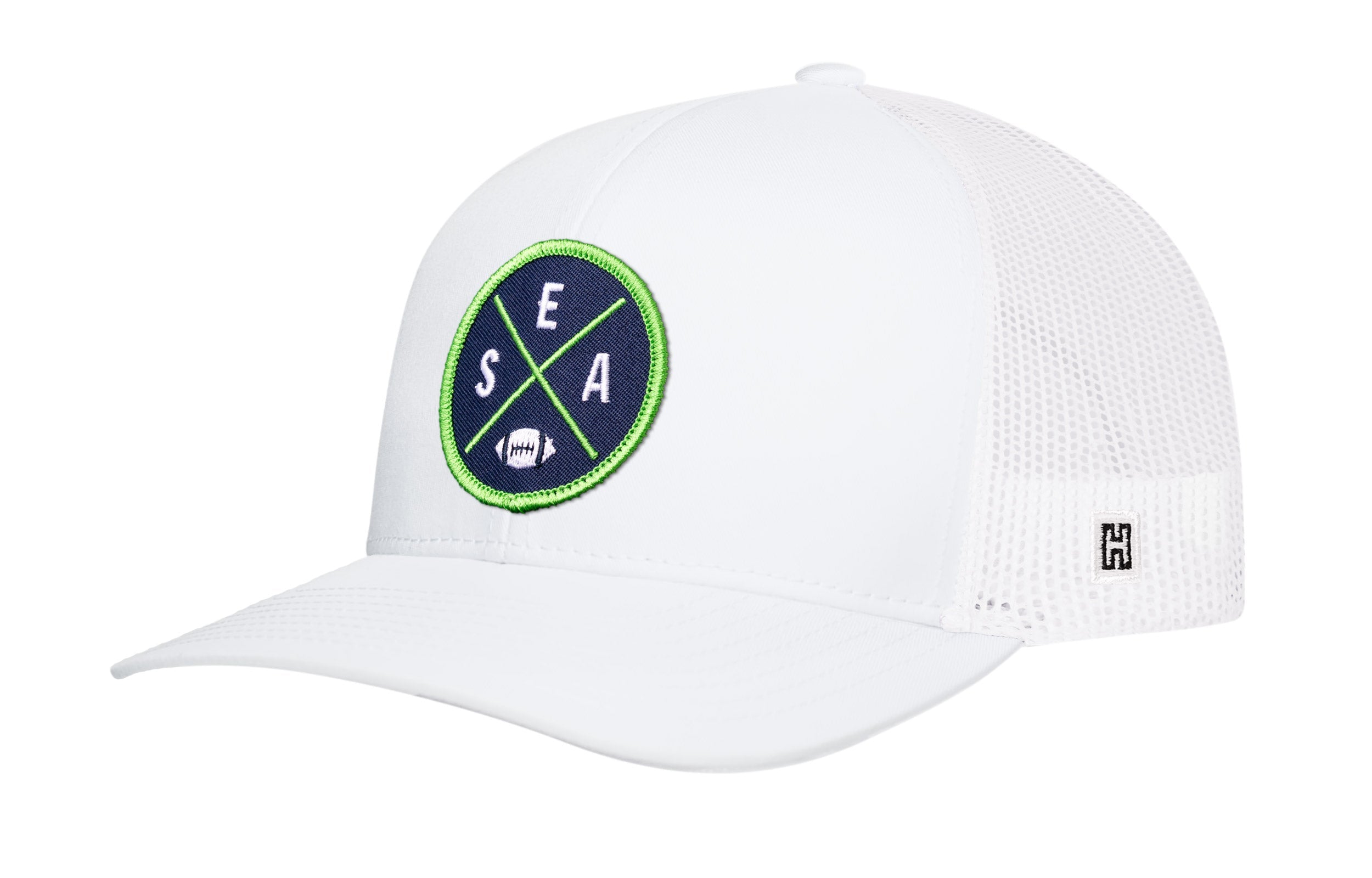 Seattle Football Trucker Hat  |  SEA X Snapback