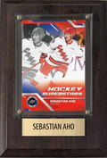 Sebastian Aho Carolina Hurricanes Fan Gift Plaque 4x6 1 Card Upper Deck 2024 2025 2026