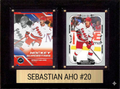 Sebastian Aho Carolina Hurricanes Fan Gift Plaque 6x8 2 Cards Upper Deck 2024 2025 2026