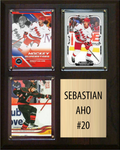 Sebastian Aho Carolina Hurricanes Fan Gift Plaque 8x10 3 Cards Upper Deck 2024 2025 2026
