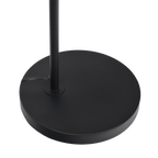 Seoul Black Floor Lamp with Rotary Switch Wood Table Metal Base