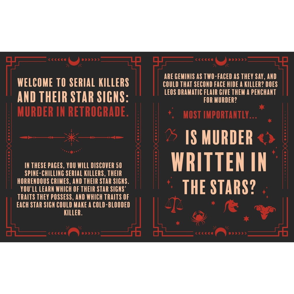 Murder in Retrograde 🔪 Hardcover True Crime Zodiac Astrology Serial Killer Book 🩸