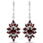 20.24 Carat Genuine Garnet .925 Sterling Silver 3 Piece Jewelry Set (Ring, Earrings, and Pendant w/ Chain)