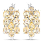 8.32 Carat Genuine Citrine .925 Sterling Silver 3 Piece Jewelry Set (Ring, Earrings, and Pendant w/ Chain)