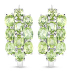 8.84 Carat Genuine Peridot .925 Sterling Silver 3 Piece Jewelry Set (Ring, Earrings, and Pendant w/ Chain)