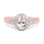 2.28 Carat Genuine Morganite and White Topaz .925 Sterling Silver 3 Piece Jewelry Set (Ring, Earrings, and Pendant w/ Chain)
