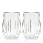 Double-Walled Stemless Wine Glasses Set of 2