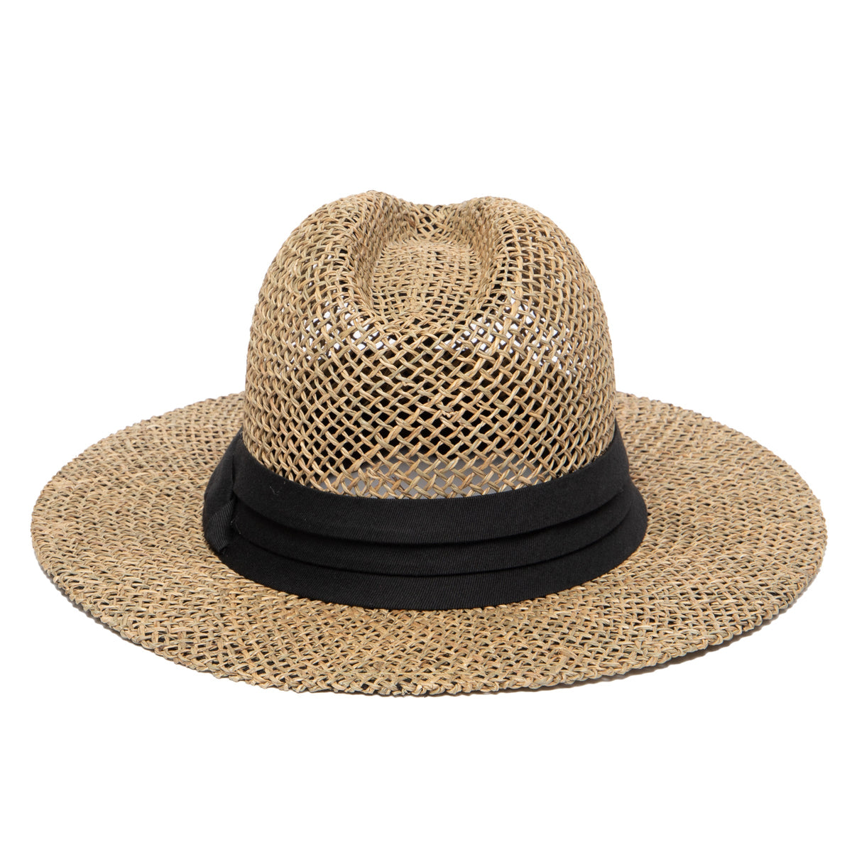 Mens Rush Straw Wide Brim Fedora