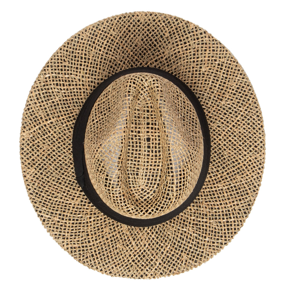 Mens Rush Straw Wide Brim Fedora