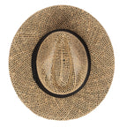 Mens Rush Straw Wide Brim Fedora