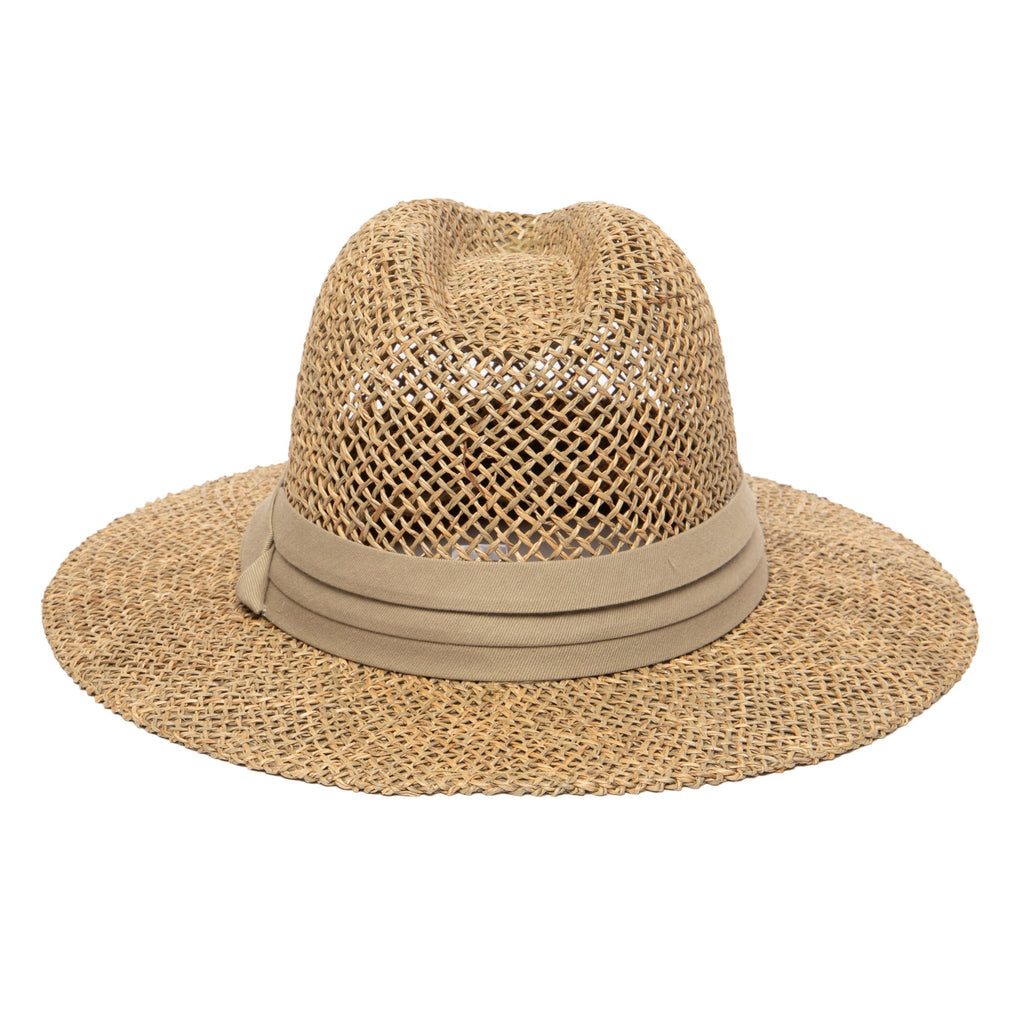 Mens Rush Straw Wide Brim Fedora