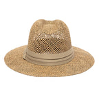 Mens Rush Straw Wide Brim Fedora
