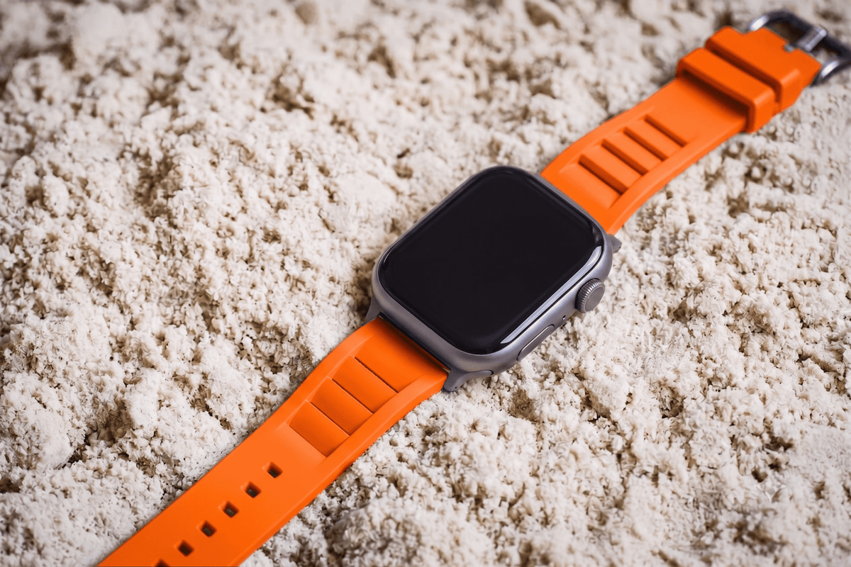 Shark Gill Rubber Band – For Apple Watch - Orange