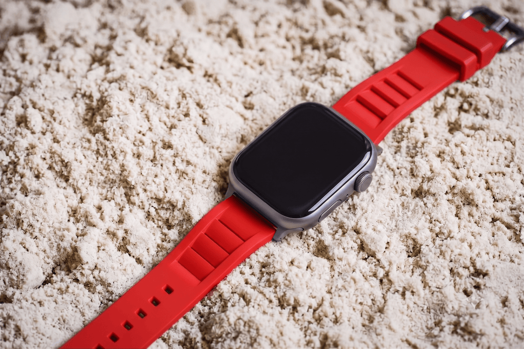 Shark Gill Rubber Band – For Apple Watch - Red