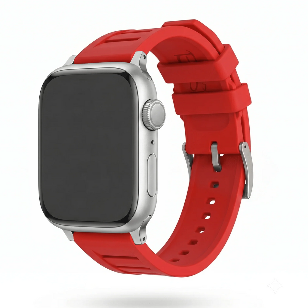 Shark Gill Rubber Band – For Apple Watch - Red