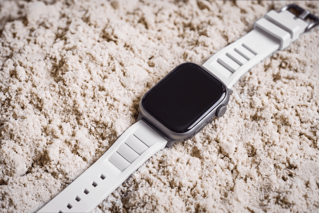 Shark Gill Rubber Band – For Apple Watch - White