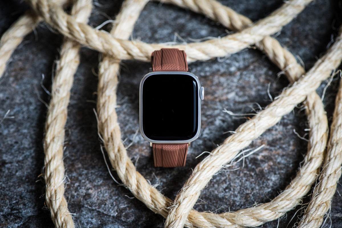 Shark Skin Rubber Band – For Apple Watch - Brown