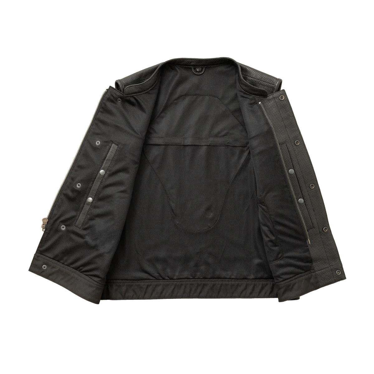 Sharp Shooter Perforated Men's Motorcycle Leather Vest