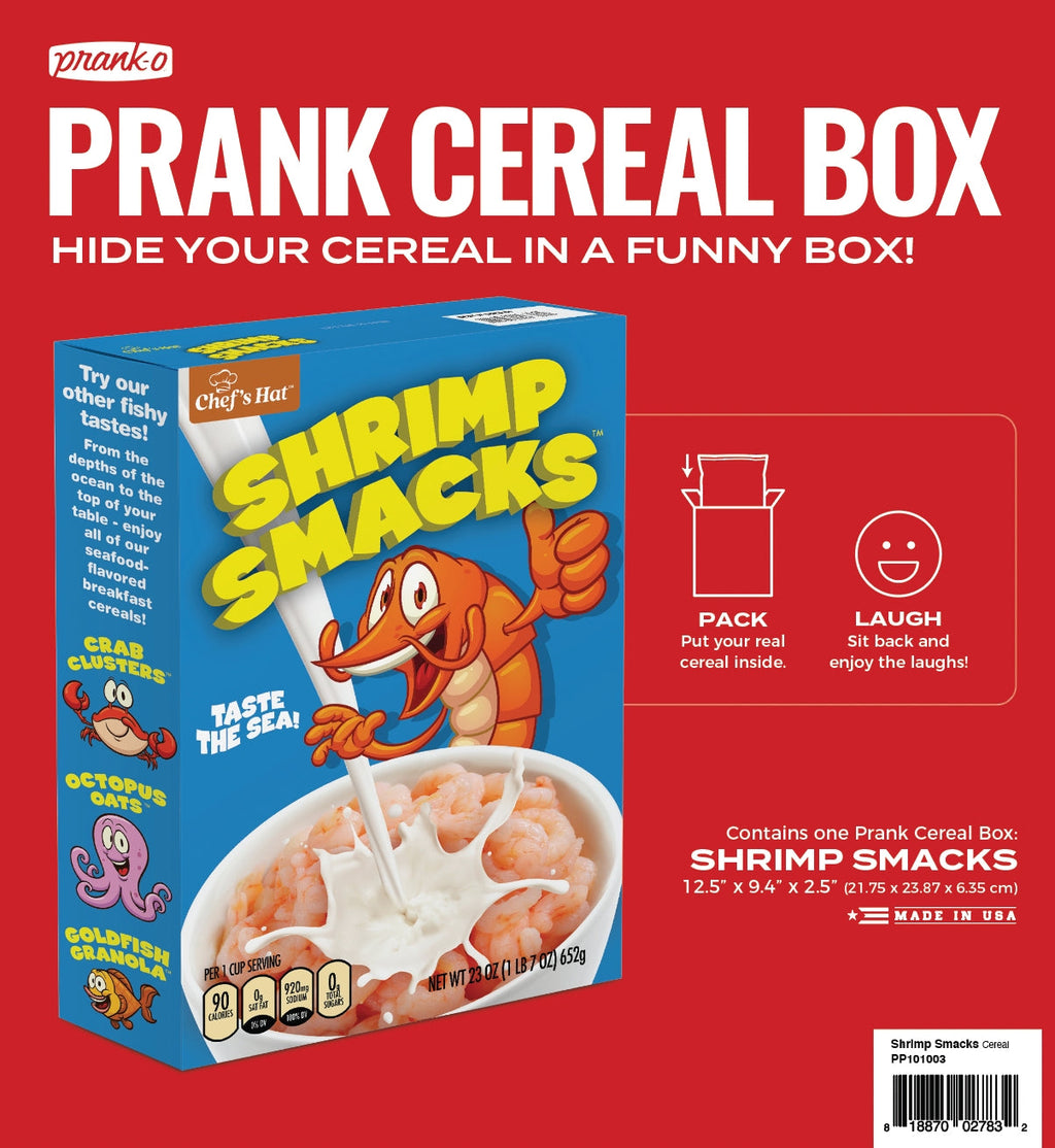 🦐  Prank Cereal Box – Shrimp Smacks Gag Gift Box | Funny Joke Prank Present 🎁
