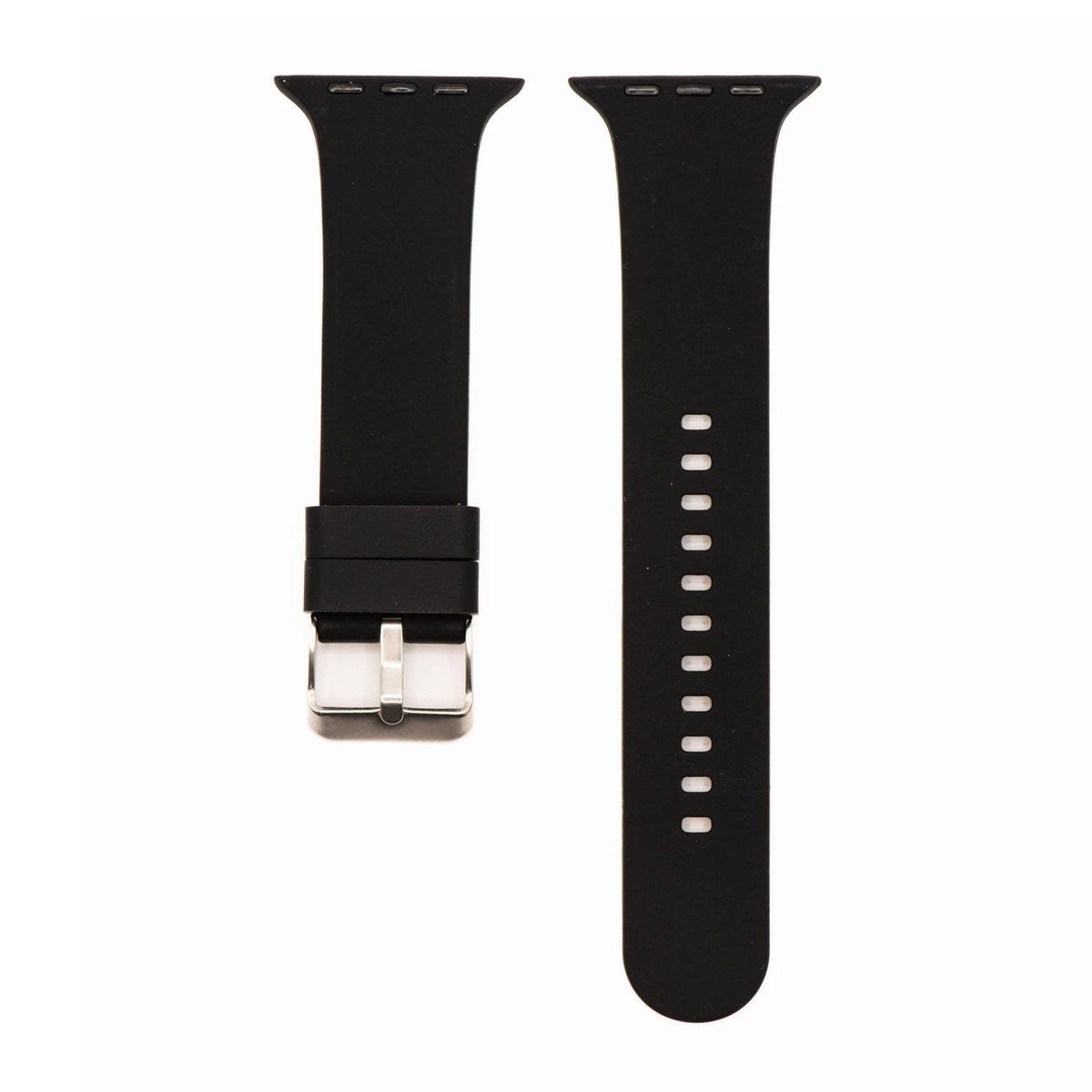 Silicone Solid Buckle Band - For Apple Watch - Black