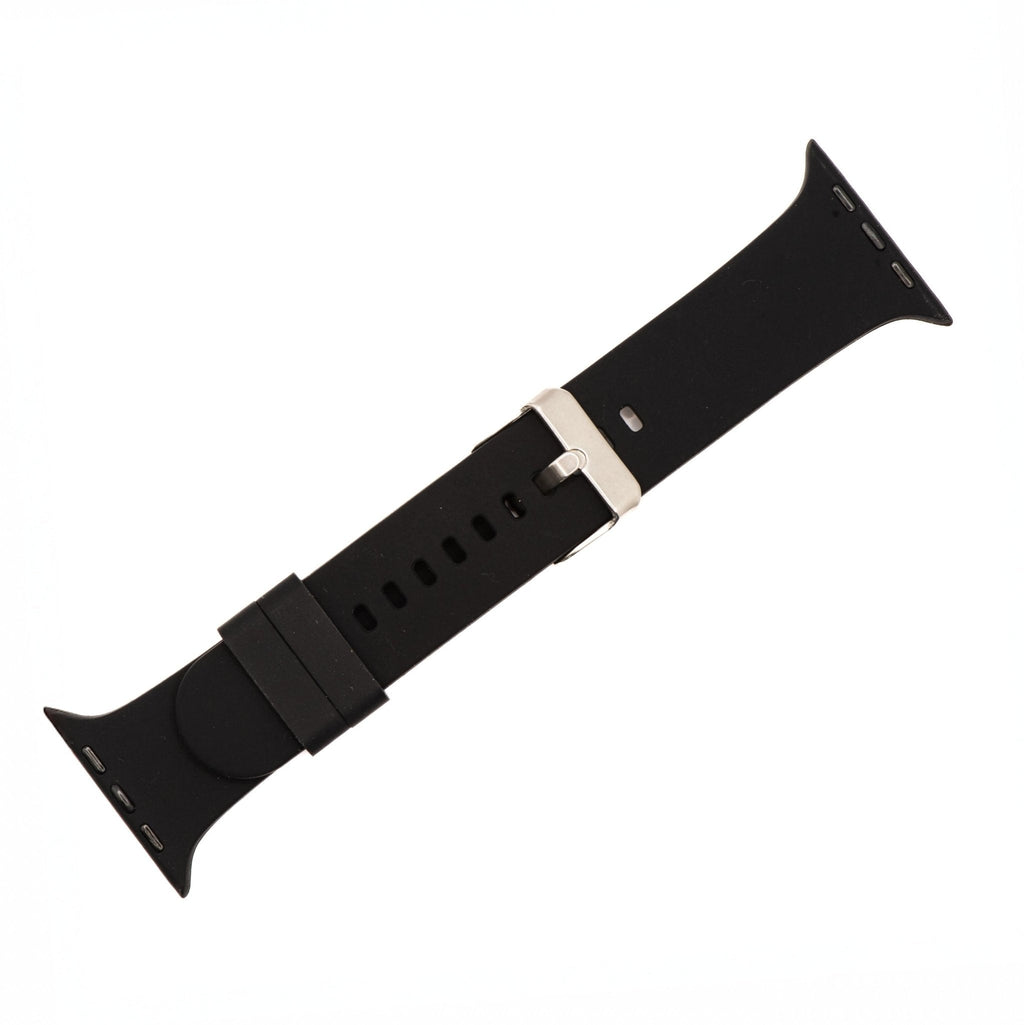 Silicone Solid Buckle Band - For Apple Watch - Black