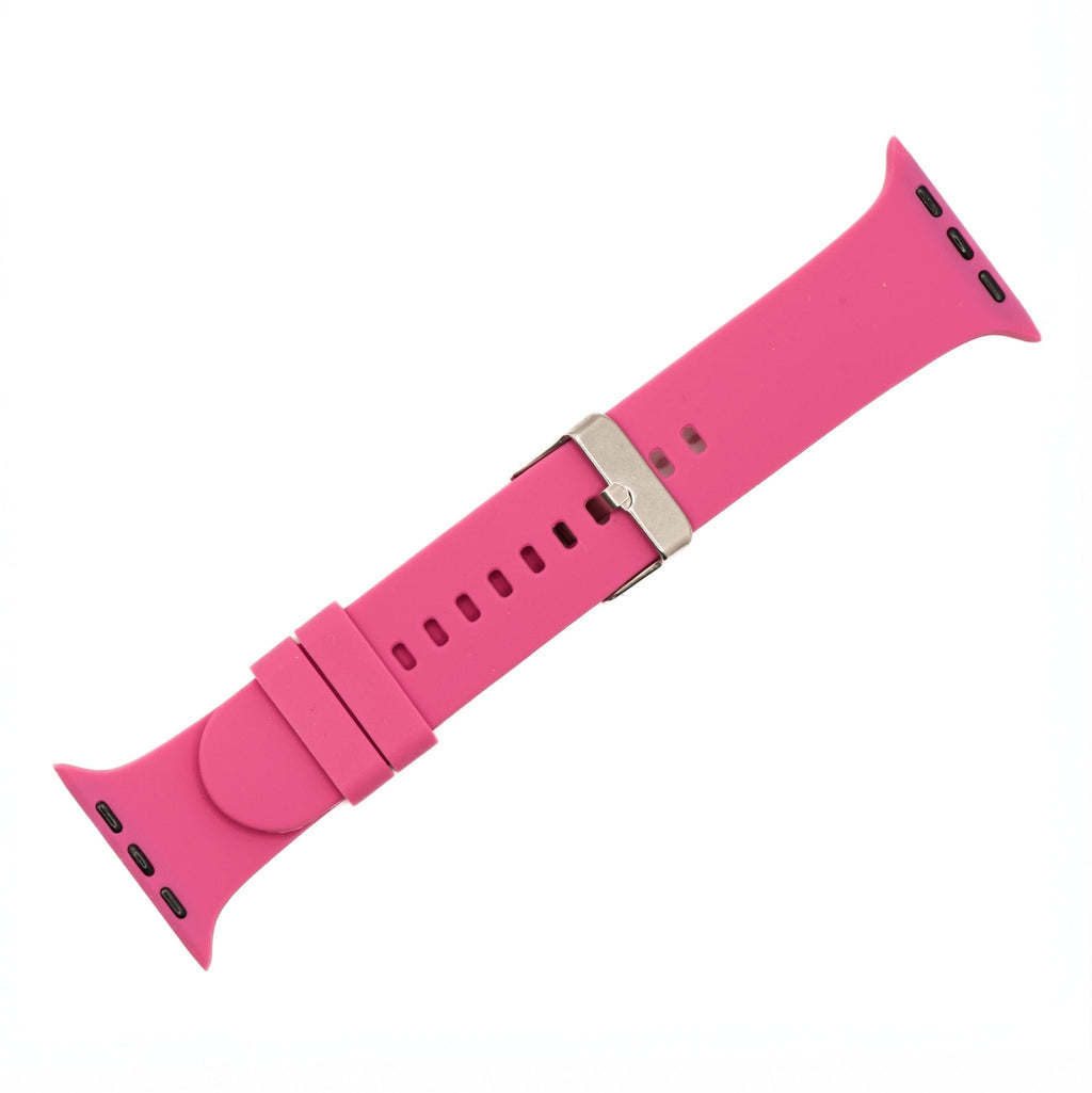 Silicone Solid Buckle Band - For Apple Watch - BMR Pink