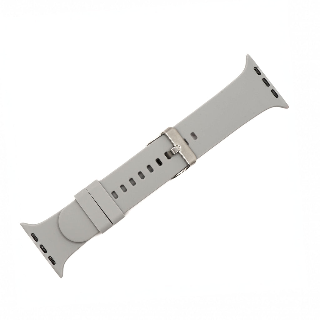 Silicone Solid Buckle Band - For Apple Watch - Gray