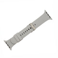 Silicone Solid Buckle Band - For Apple Watch - Gray