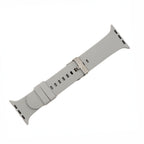 Silicone Solid Buckle Band - For Apple Watch - Gray