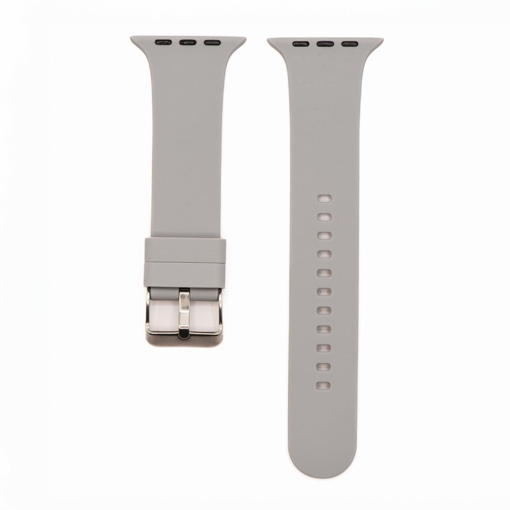 Silicone Solid Buckle Band - For Apple Watch - Gray