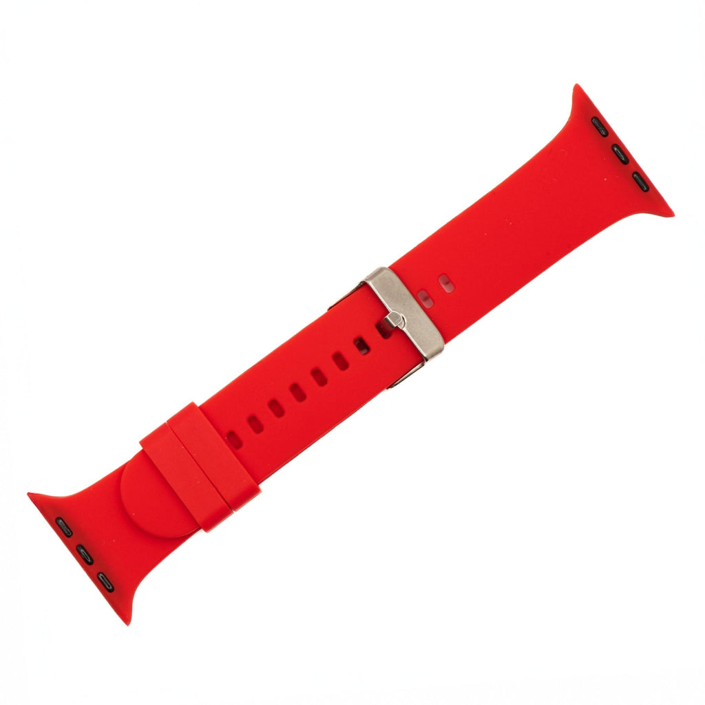 Silicone Solid Buckle Band - For Apple Watch - Red