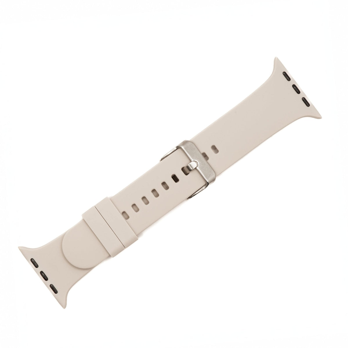 Silicone Solid Buckle Band - For Apple Watch - Taupe